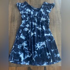 Duffield Lane Navy Tie Dye Dress Casual Summer Beach Pool - Size L